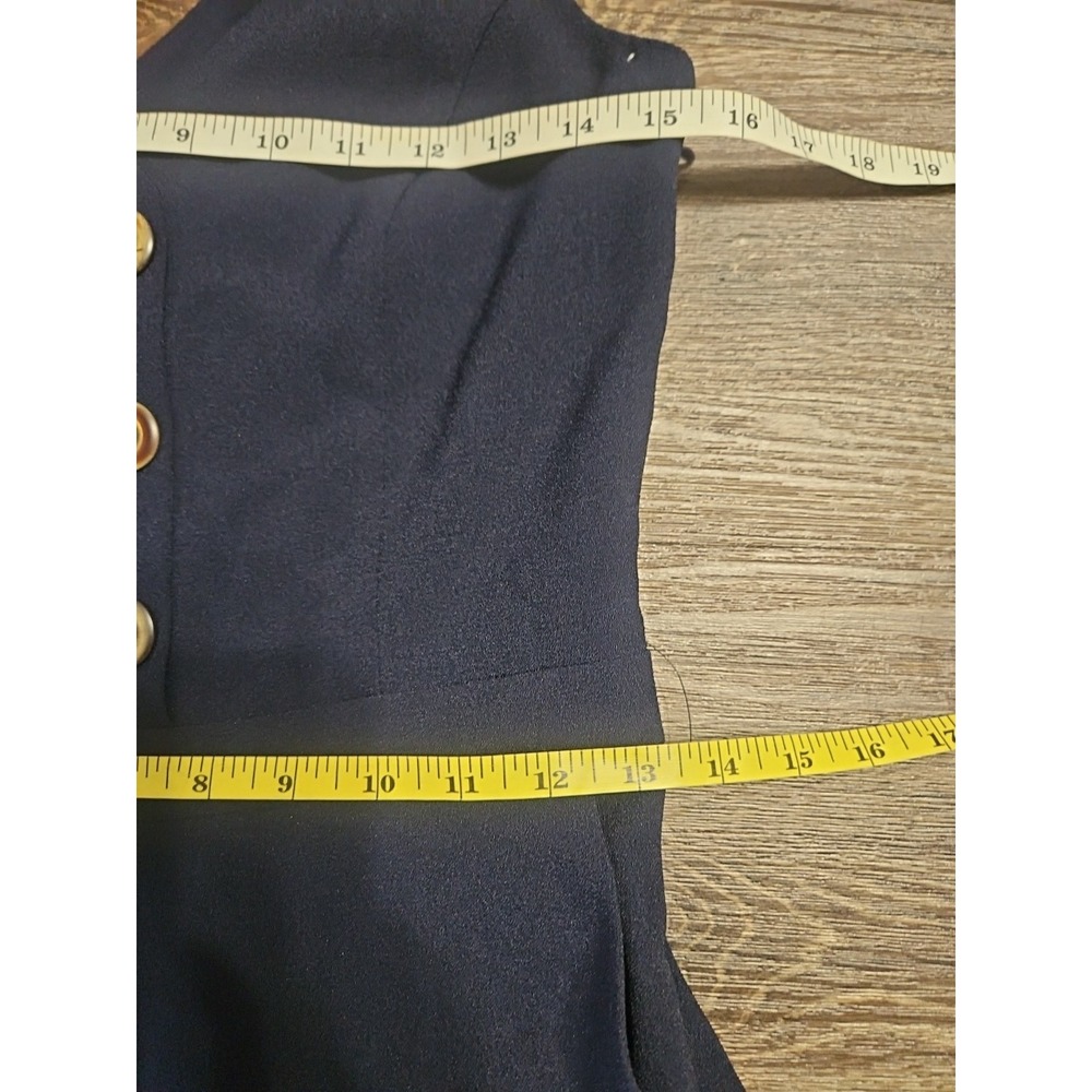 Chelsea 28 Sleeveless Cutout Back Navy Jumpsuit‎ Size 2 - Picture 11 of 14
